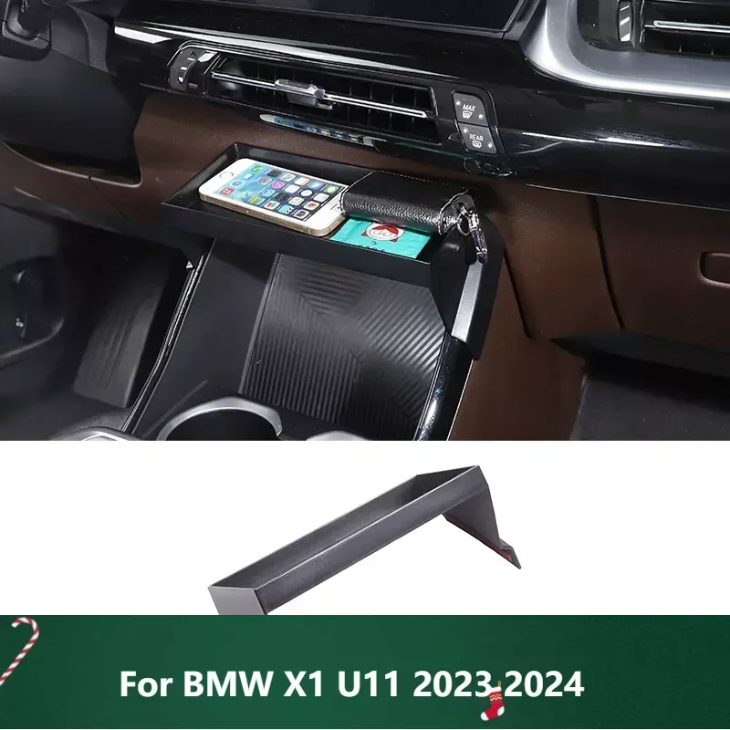 For BMW X1 U11 2023 2024 ABS Black Car Central Control Storage Tray Multifunctional Sorting Storage Tray Car Accessories