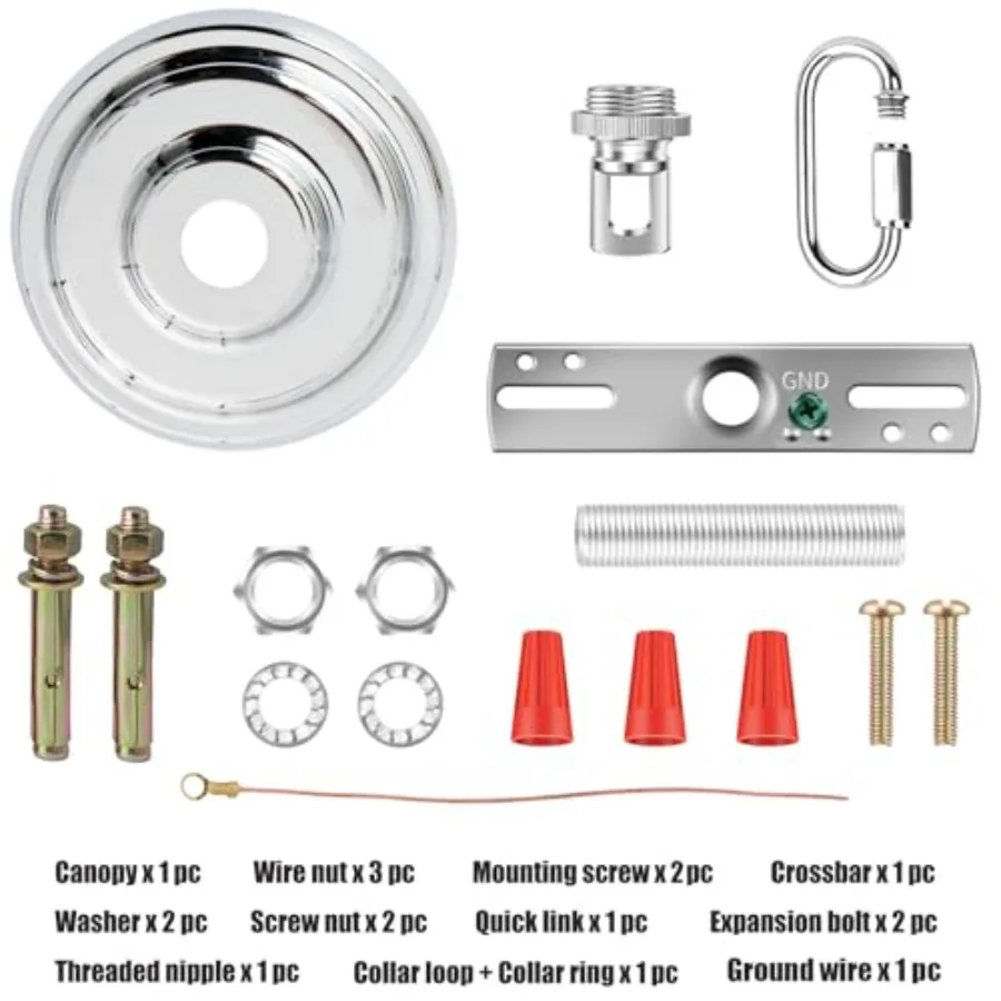 Light Kit with Heavy Duty, Replacement Cover Plate with Mounting Hardware for Chandelier, Pendant Light, Swag Light, Ceiling Fa