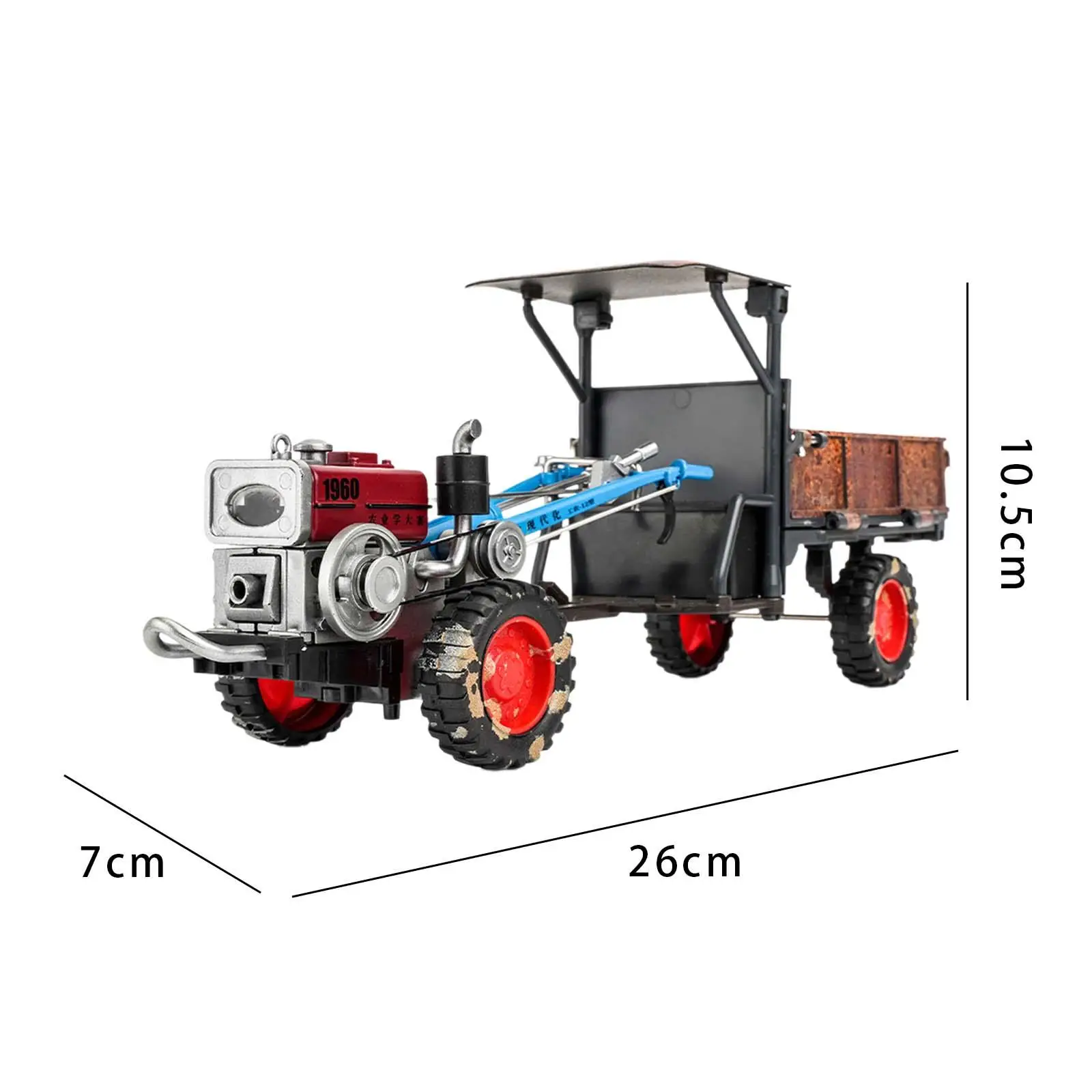 Diecast Tractor Alloy Model Early Learning Prop Ornaments Kids Play Tractors for Birthday Party Festivals Xmas Kids Gifts