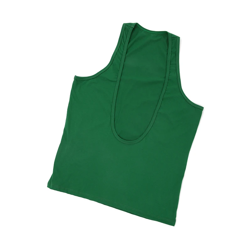 Men's Deep V Neck Tank Top Summer Polyester Sleeveless Vest Quick Dry Muscle Gym Workout Fitness Shirt