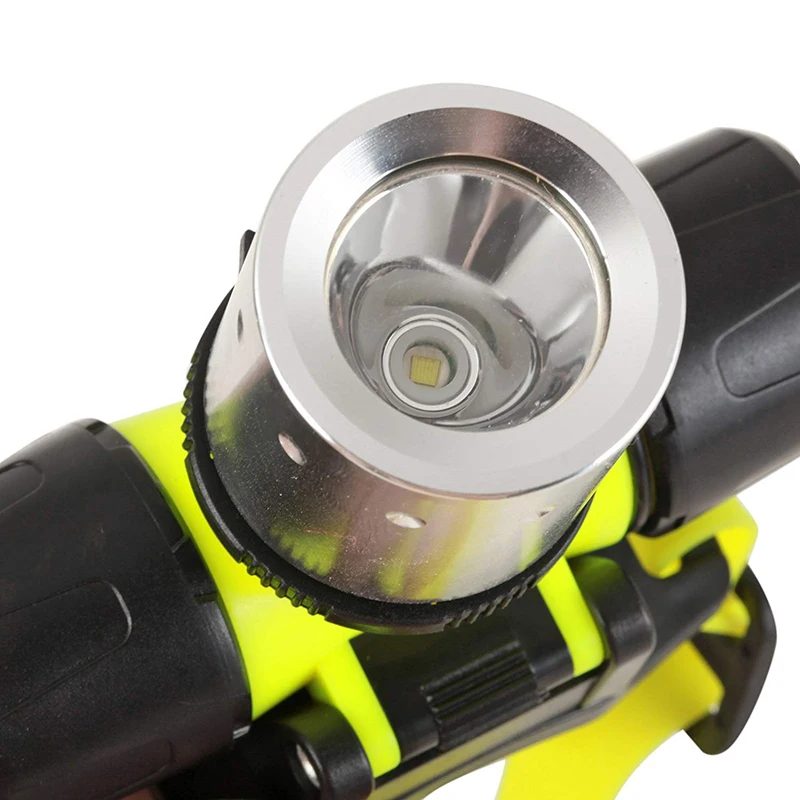 Profissional led farol de mergulho 1800lum XML-T6 à prova dwaterproof água subaquática 60m 18650 bateria cabeça mergulho tocha dv08