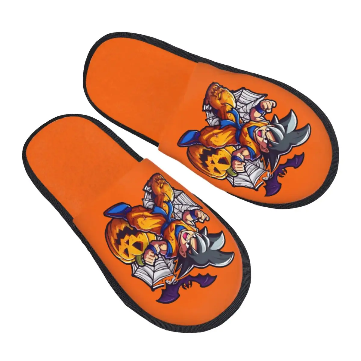 DBZ DragonBallZ D-DragonBall-L Halloween Pumpkin Home Cotton Slippers Bedroom Soft Household Fur Slides Slippers Anti Slip