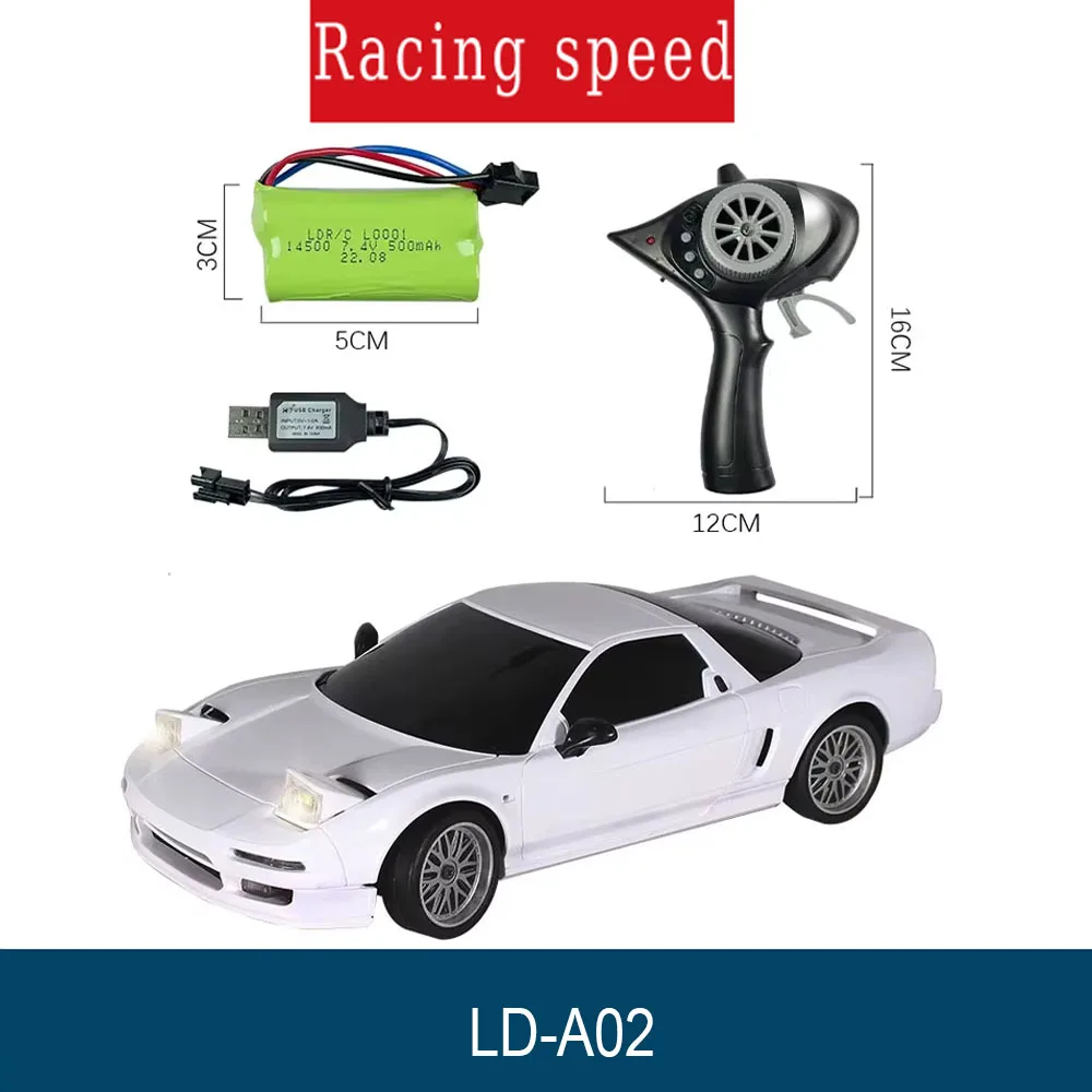 

LDRC LD-A02 RC Drift Car 1/18 Model 2.4G NSX Radio Control Car USB Charge Full Scale Controlled Model Children Car Toys Gifts