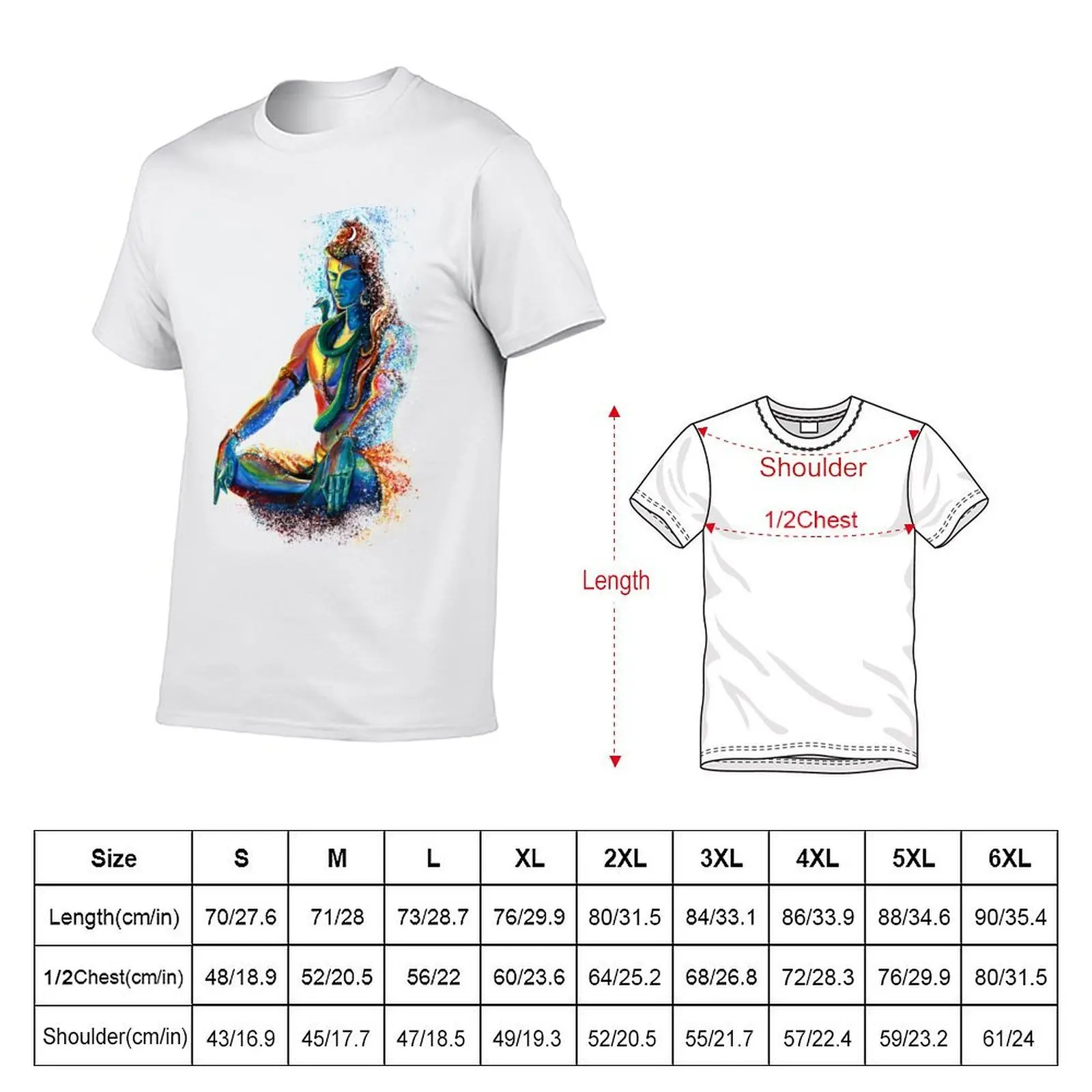 Shiva in deep Meditation T-Shirt Clothing anime tshirt mens clothes