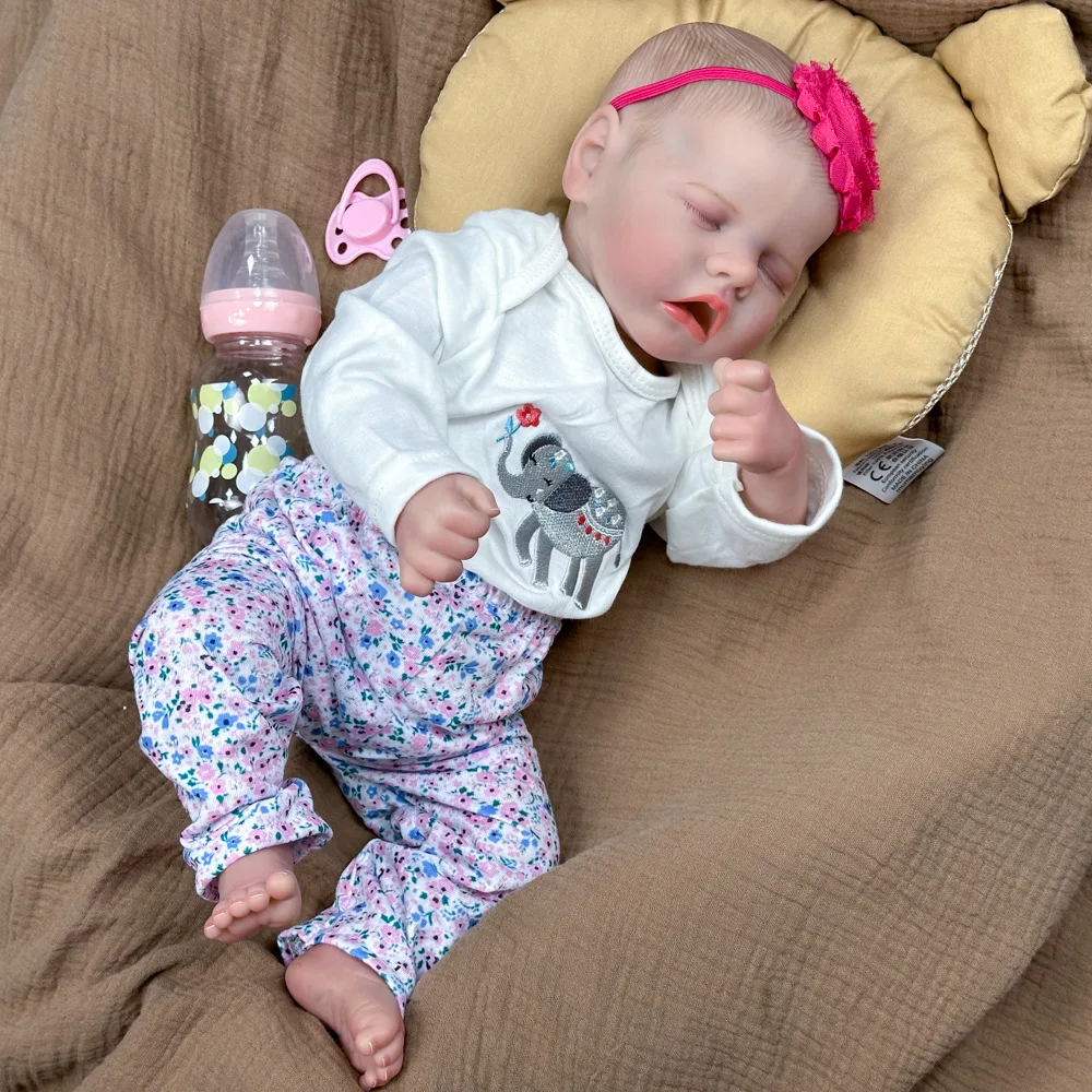 Muñeca Reborn de vinilo de 18 pulgadas |   Linda expresión realista, características exquisitas y extremidades móviles |   Caja de color empaquetada.