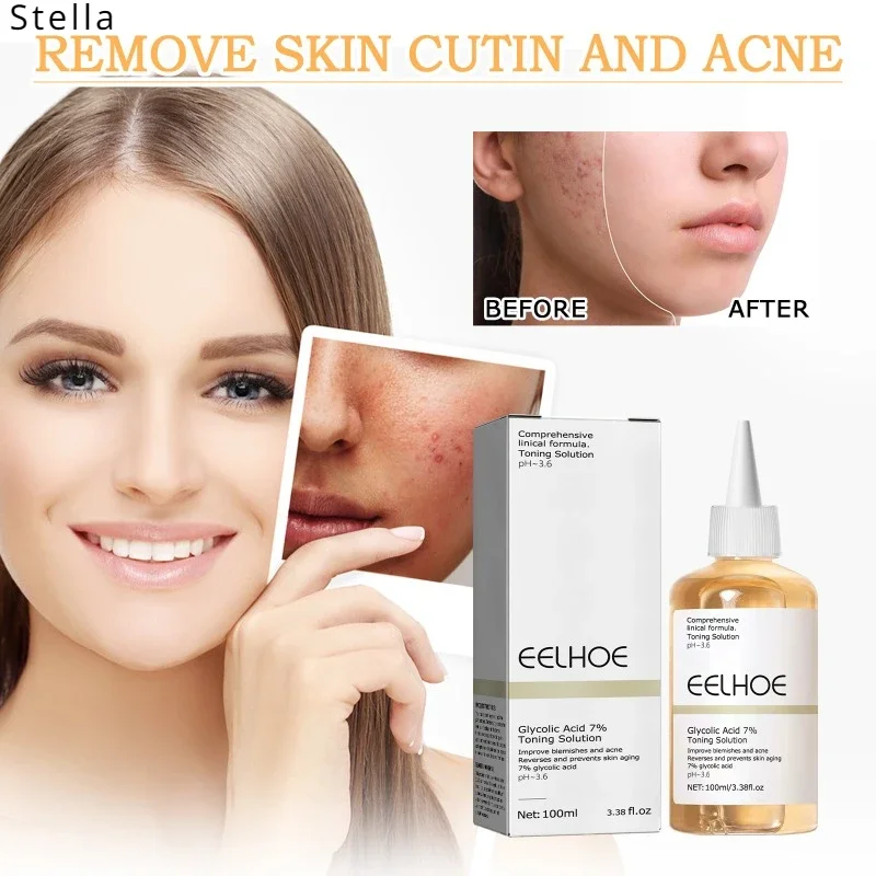 

Moisturizing Glycolic Acid 7% Toner Gentle Get Rid of Acne Fade Acne Marks Serum Brighten Skin Tone Repair Skin Facial Essence