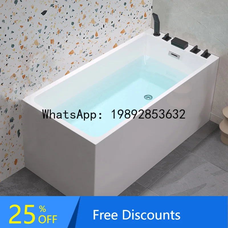 

CZ Japanese Style Bathtub Small Household Adult Mini Double Skirt Small Bathtub Square Deep Soak Acrylic Integrated Bathtub