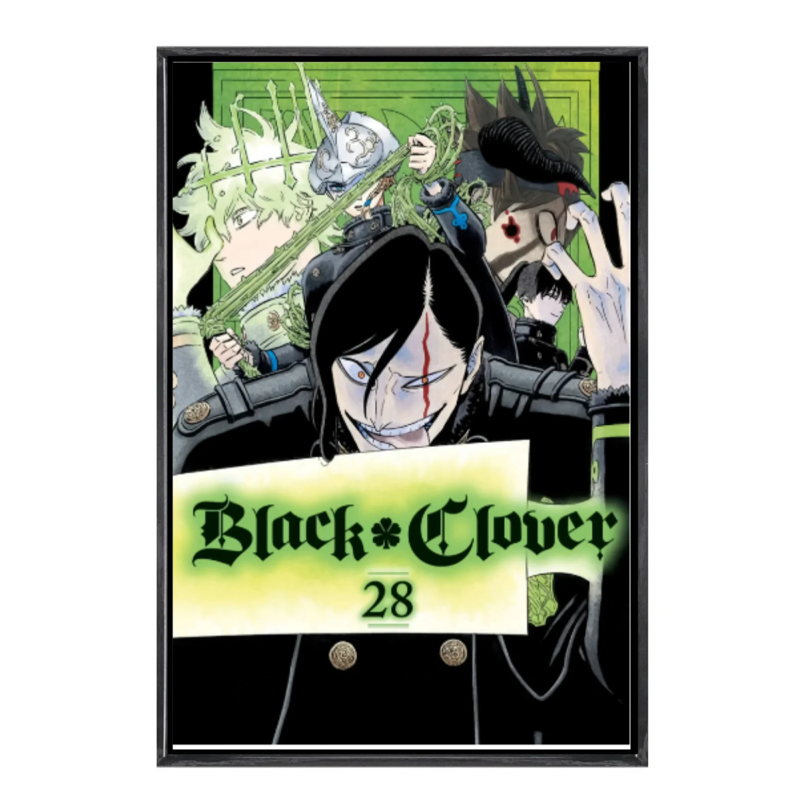 

Japanese Manga Multi-Size Canvas Poster Double Framed Wall Art,Black Clover Home Decor for Living Room Bedroom