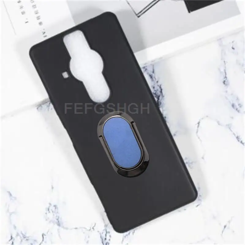 For Sony Xperia Pro-I Pro I XQ-BE62 XQBE62-B XQ-BE42 Back Ring Holder Bracket Phone Case Smartphone TPU Soft Silicone Cover