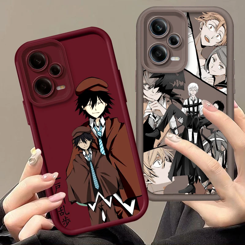 B-Bungos S-Stray Dogs Cartoon For Xiaomi Redmi Note 12 11 11S 10 9 8 7 Pro K50 K40 Ultra 4G 5G Eye Ladder Cover Capa Fundas