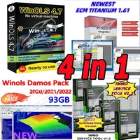 Software de Reparación Automotriz WinOLS 4.7 2025 con Archivos Damos de 93GB, Herramienta Inmovilizadora ECM Titanium 26100 V1.2 y Guía de Instalación en Video