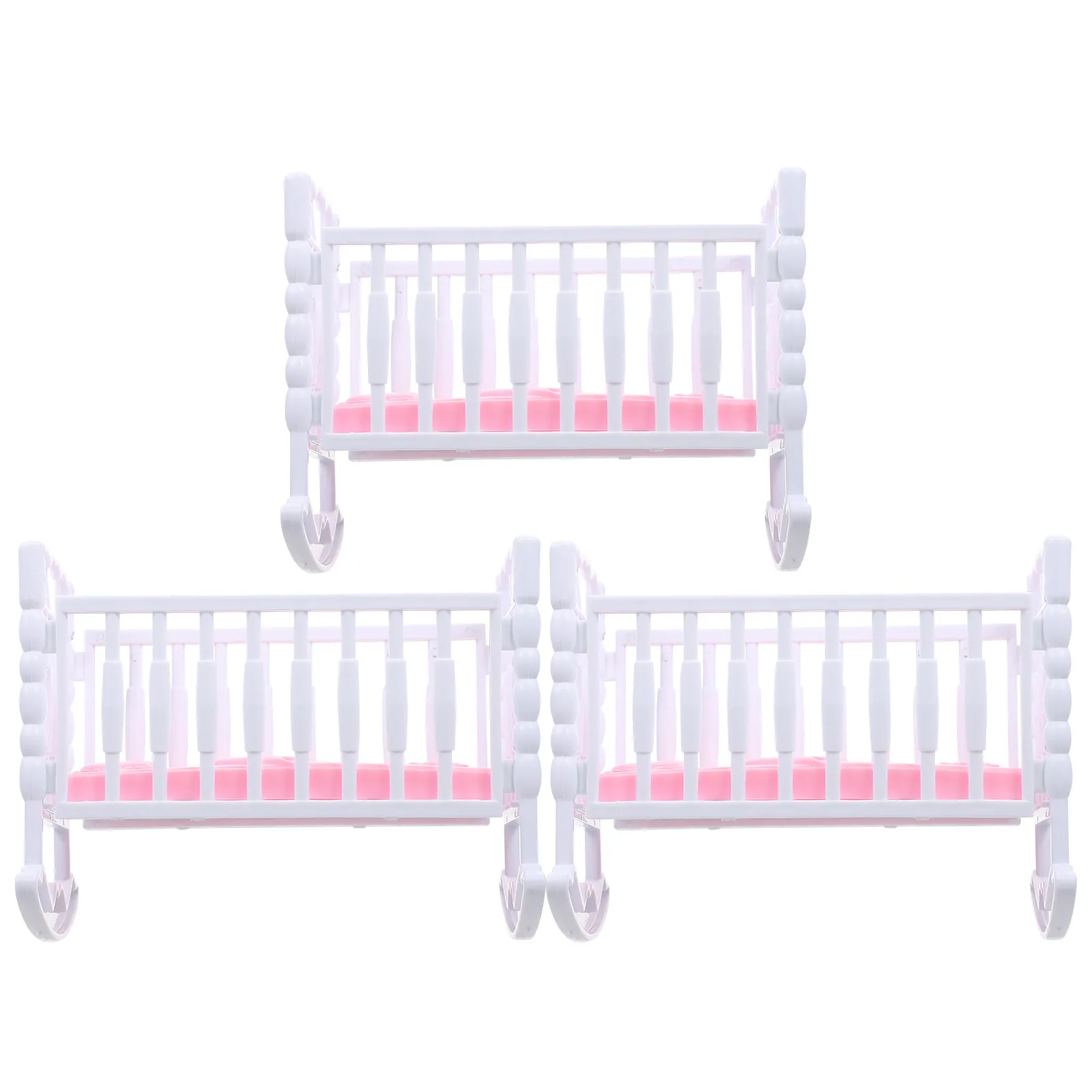 3pcs Educational Kids Cradle Toys – Lightweight Plastic Simulation Playset for Creativity & Interactive Learning