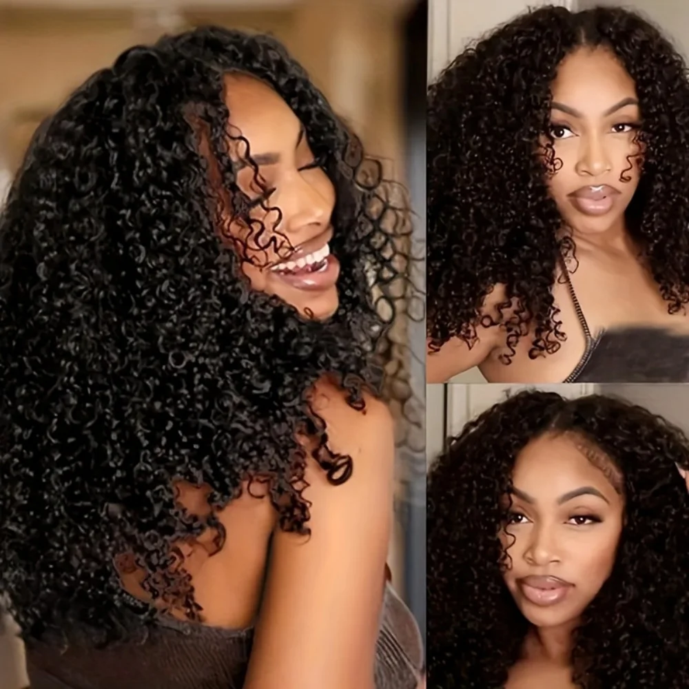 13x6 Lace Frontal Wig 250% Density Burmese Curly Wig Human Hair 13x4 HD Transparent Pre Plucked Burmese Virgin Human Hair Wigs image 5