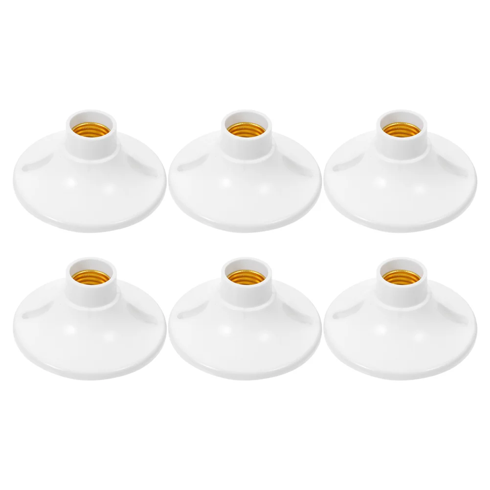 

6 PCS Bakelite Lamp Holder Desk E27 Bulb Socket DIY Base Adapter Screw Screw-in
