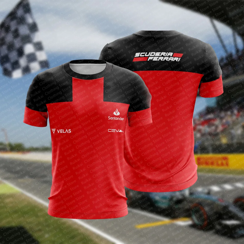 

New Summer Classic F1 Printed Race Training Men's T-shirt, Comfortable, Breathable, Sweat Wicking Sports Short Sleeved Top