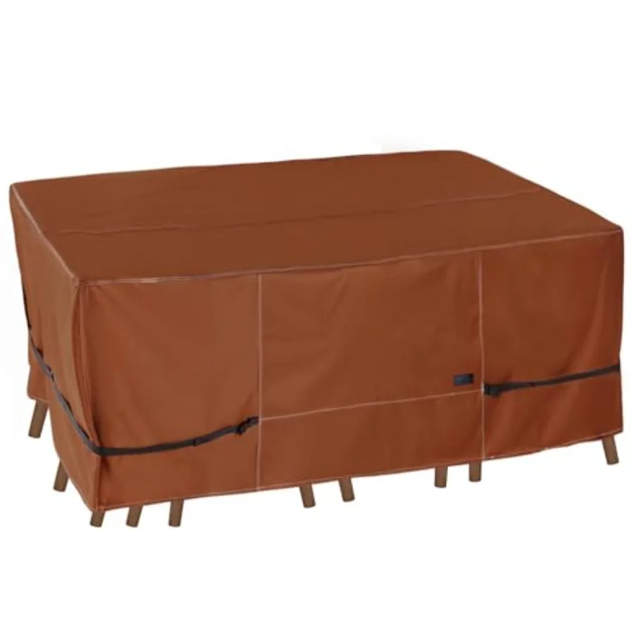 

Patio Table Cover Rectangular 105 x 75 Inch, 600D Heavy Duty Waterproof Outdoor Furniture Covers for Dining Table and Chair Rec
