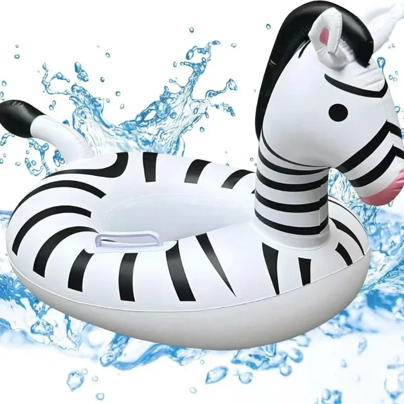 Zebra inflável piscina brinquedos água equipamentos cadeira flutuante verão anel de natação para o bebê inflável assento flutuante festa da família