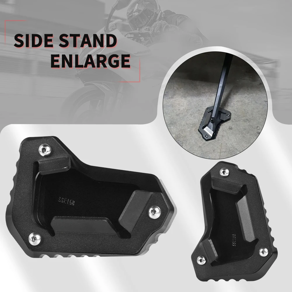 

2022 2023 2024 FOR HONDA PCX160 Side Stand Support Single Kick Stand Foot Extender Shoe Enlarger Pad Accessories ADV150 PCX125