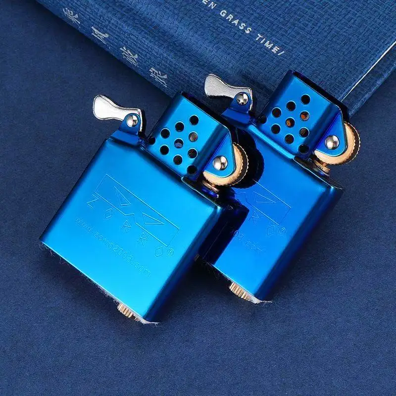 Zorro Movement Lighter Marble Movement Original Copper White Steel Solid Inner Liner Windproof Lighter Universal Accessories