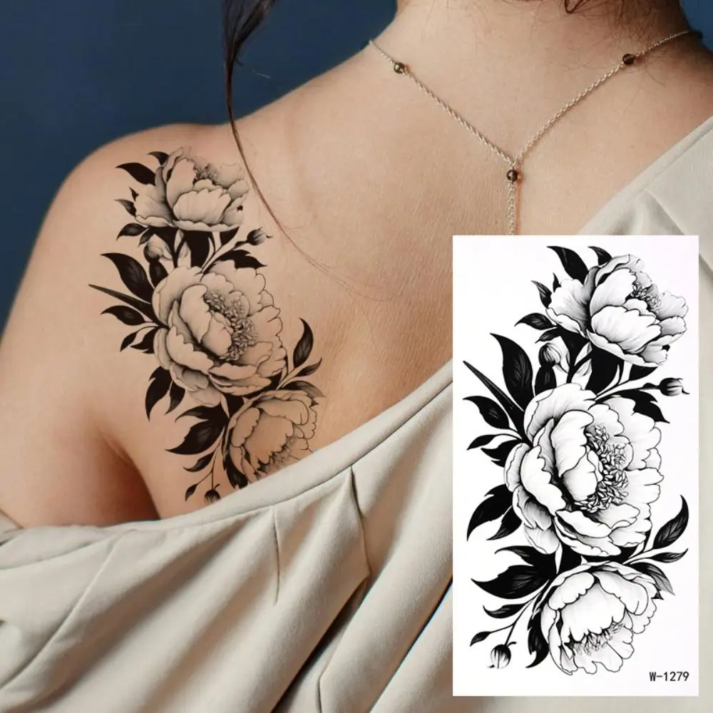 Beleza dos desenhos animados tatuagem adesivos não-tóxico personalidade braço adesivos de longa duração flor letras tatuagem temporária festa