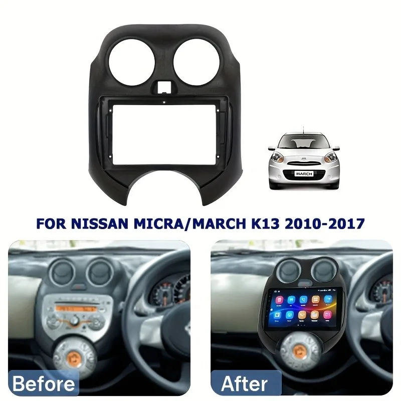 

Рамка автомобильного радио 9-дюймовый адаптер для Nissan Micra March 2010, комплект панели приборной панели Android