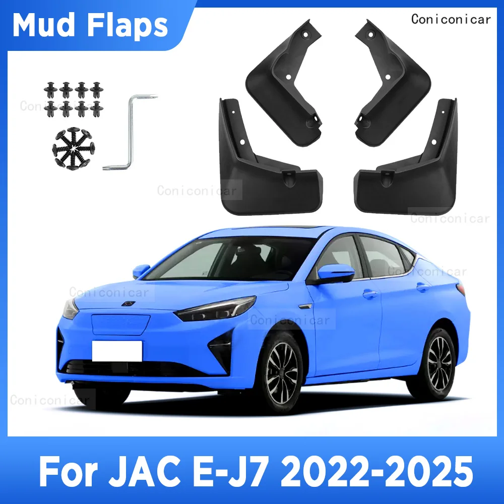 Guardabarros para JAC E-J7 EJ7 2022-2025, Protectores Contra Salpicaduras, Guardabarros Delanteros y Traseros, Accesorios de Auto, 4 Piezas