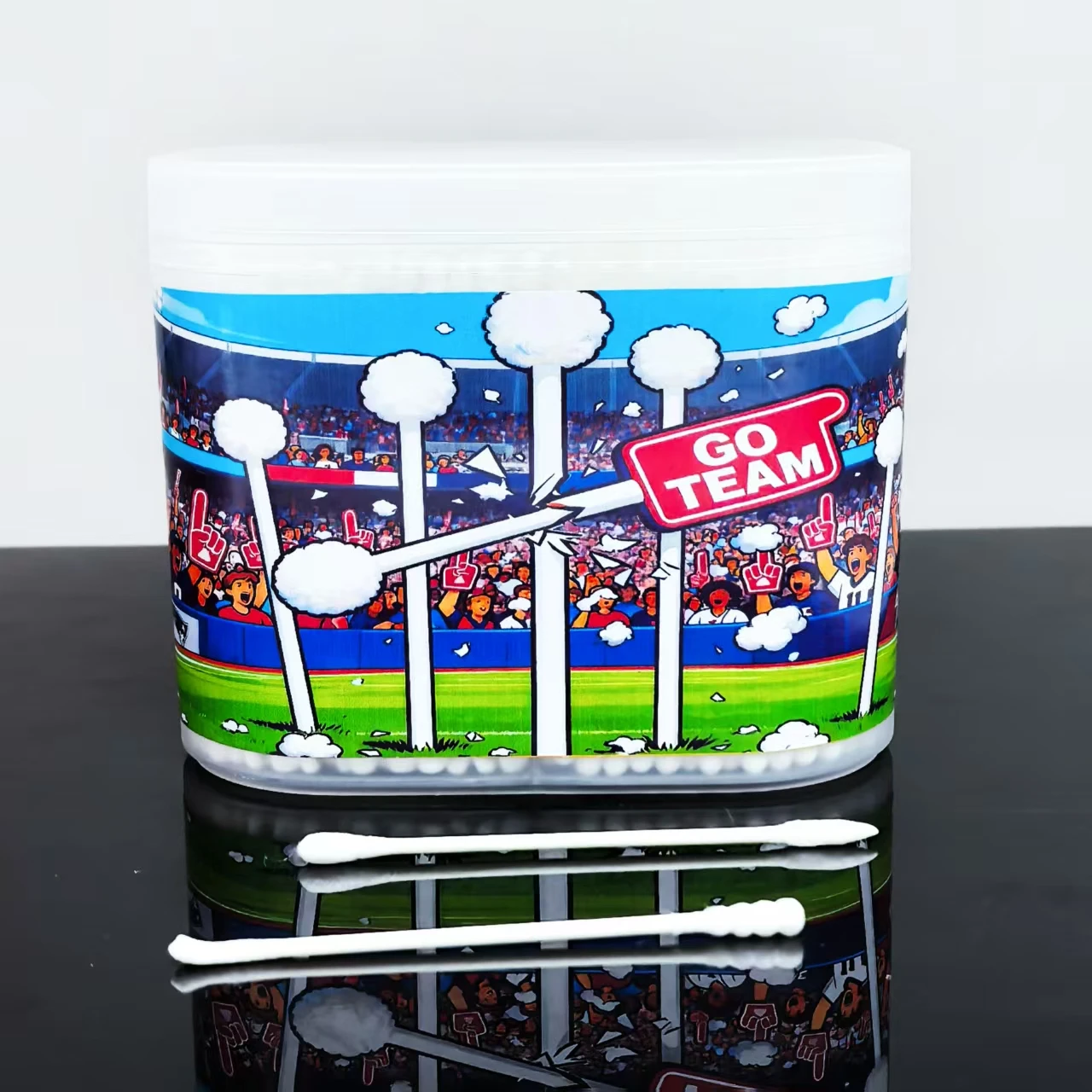 600개입 경기장 응원용 면봉 세트, 양면 미세 종이 스틱 면봉, 선물용 면봉