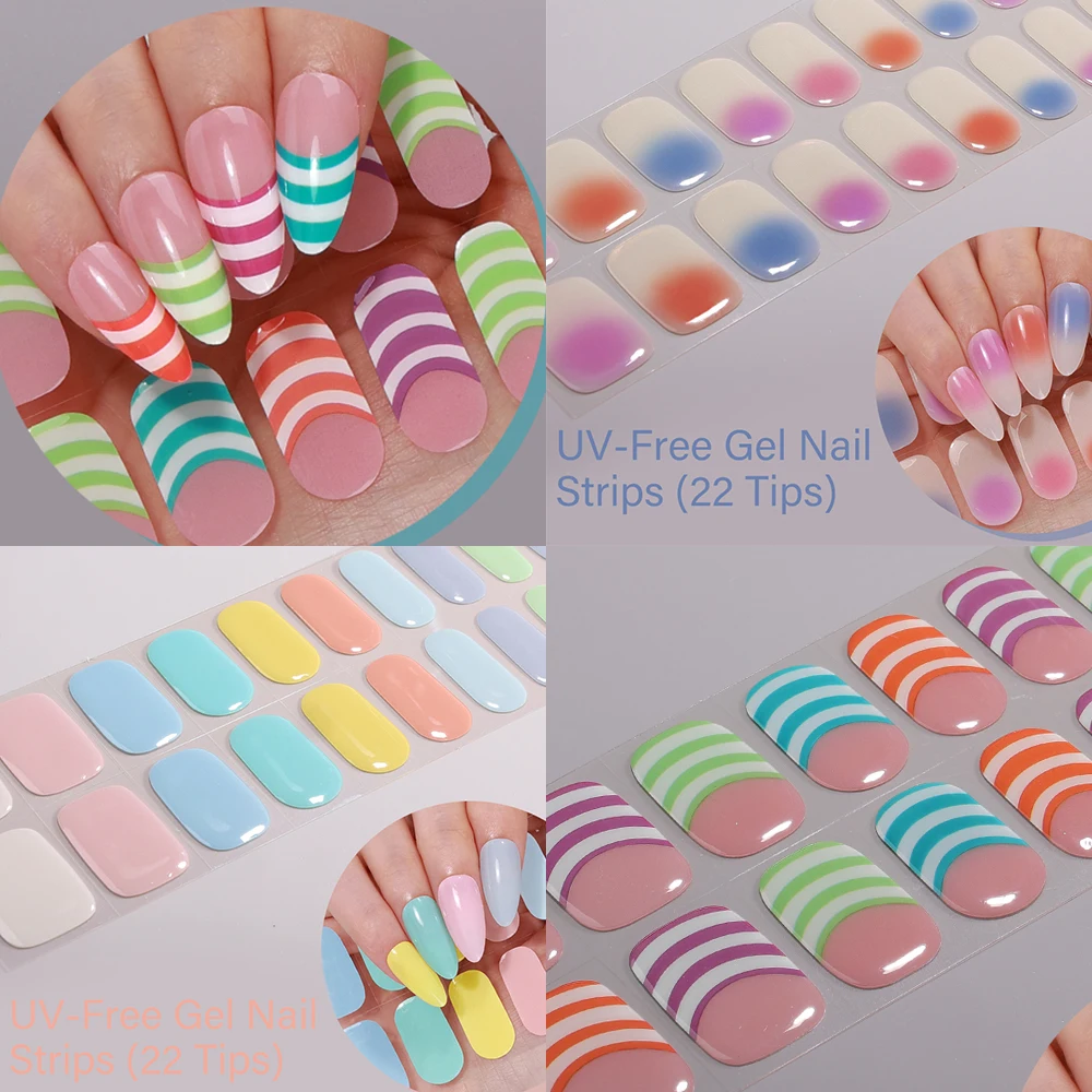 22Tips Full Cover Nail Stickers Valentine's Day Love Nail Polish Sticker DIY Baking-Free Self Adhesive Manicure Decal Nail Art