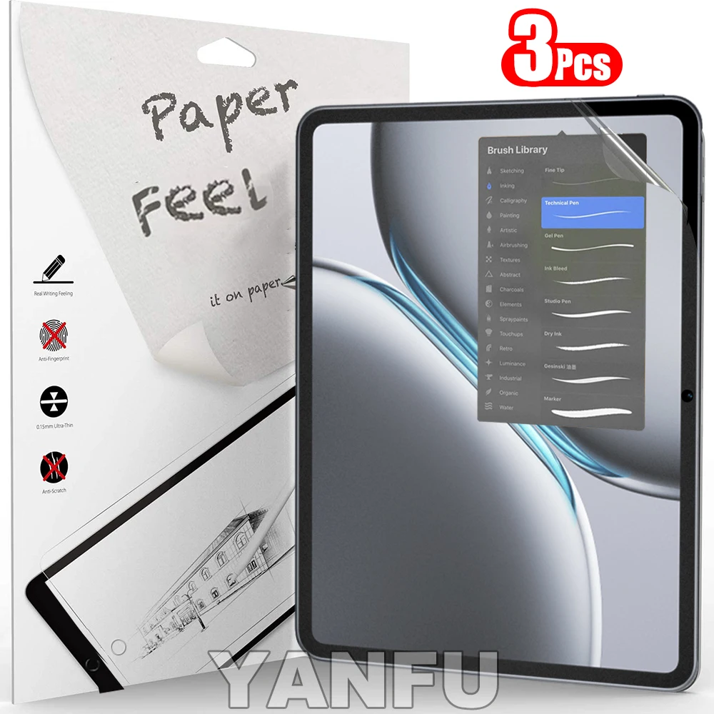 3Pcs Paper Feel Like Screen Protector for oneplus pad 2 pro pad2 No Glass
