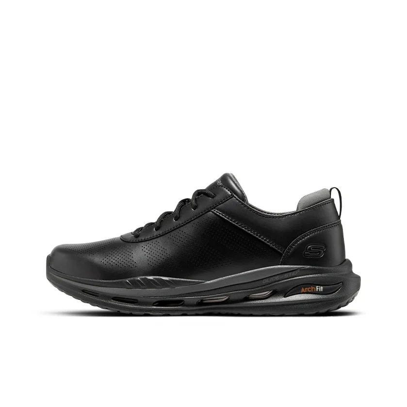 Skechers Arch Fit Skechers Artificial Leather Men's Casual Shoes Men's Black 210536-BLK
