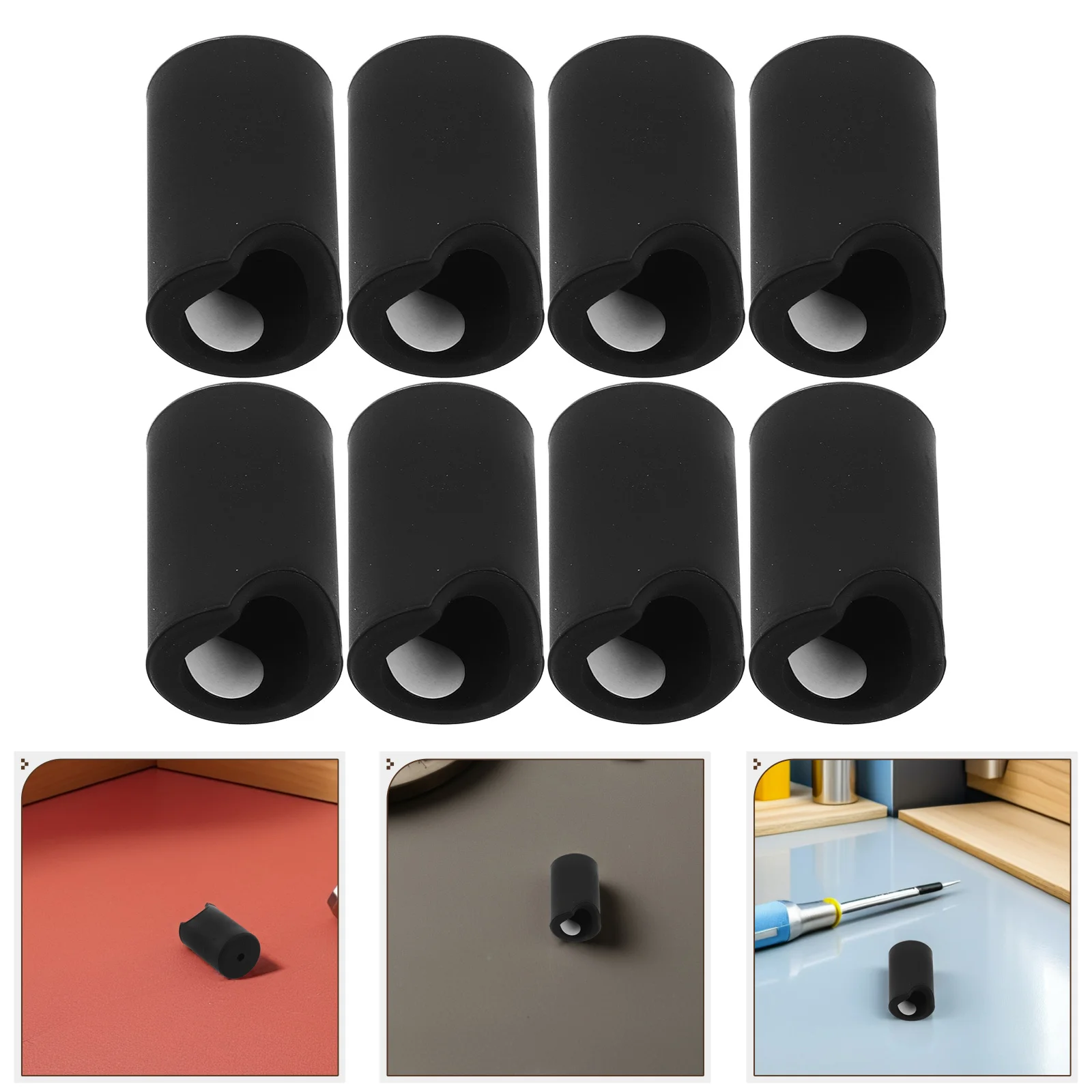 

8Pcs Silicone Door Handle Covers Black Childproof Anti-Collision Knob Protectors Door Knob Safety Guard Proof