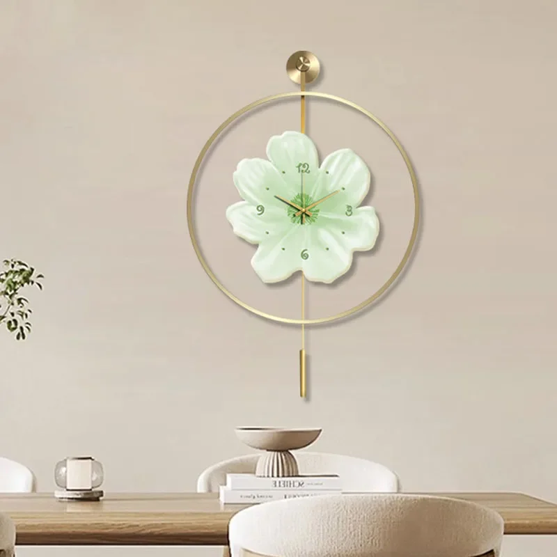 A*-Bedrooms Metal Wall Art Wall Watch Interior Simple Fashion Round Nordic Wall Clocks Modern Aesthetic Home Decoration./