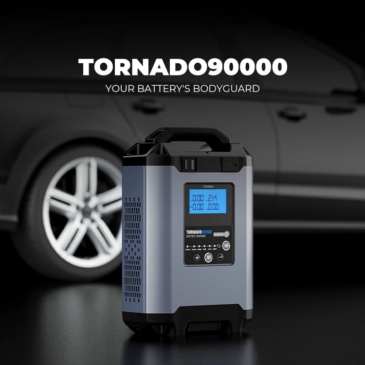 

TOPDON T90A ECU Programming Voltage Stabilizer 12V 24V Car Lithium Voltage Edit Function 6 Charging Modes Car Battery Charger