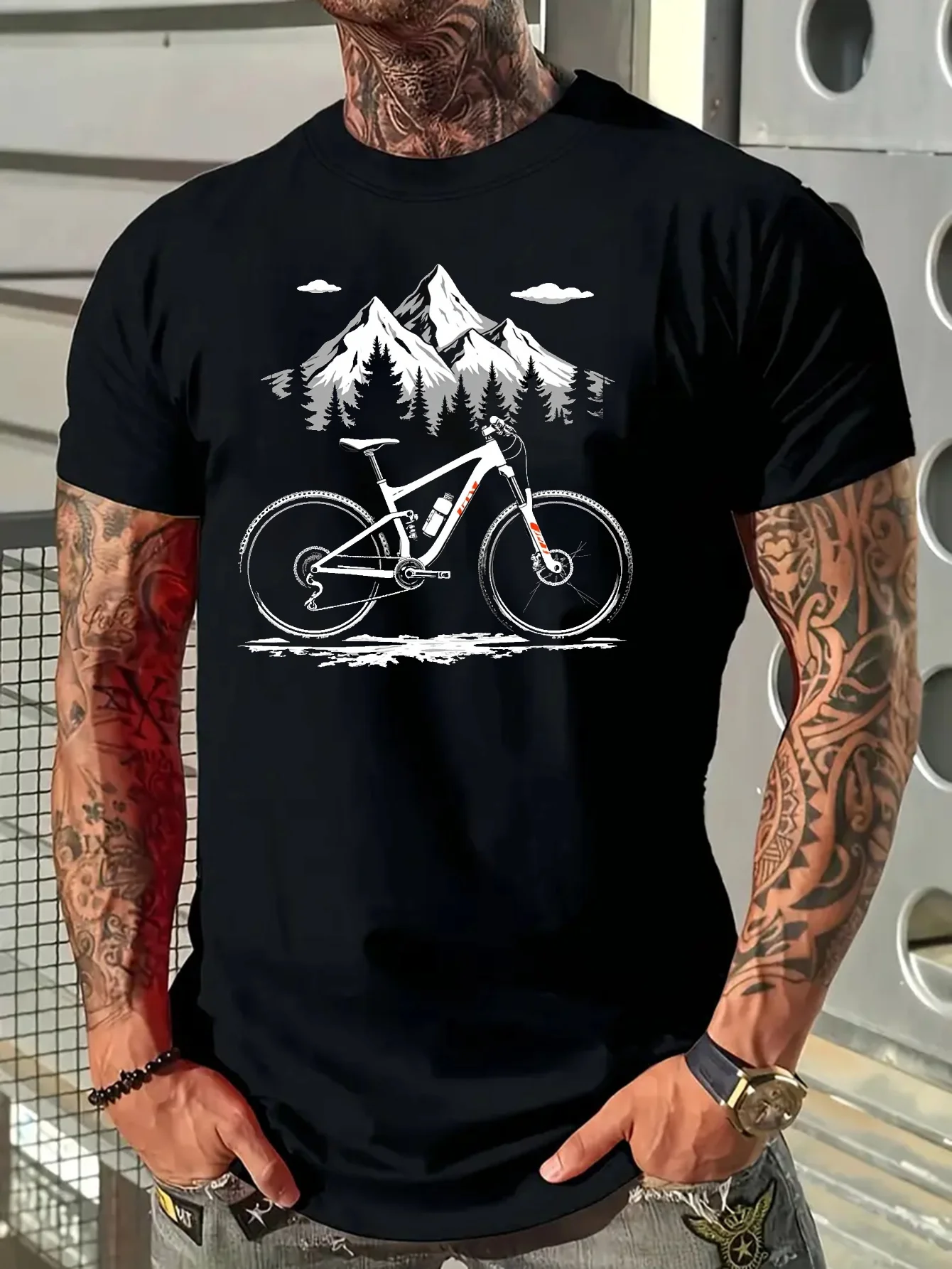 48-Pack Men's T-Shirts, Summer Men's T-Shirts, Men's Sports T-Shirts, Micro-Elastic Knit Fabric, Printed T-Shirts, Regular Fit, Micro-Elastic Clothing, Graphic T-Shirts, Casual Style, Summer T-Shirts