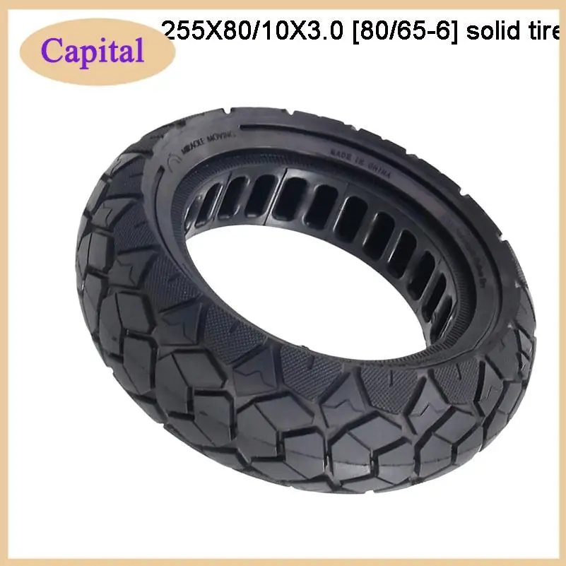 

10x3.0（255x80）Rubber Solid Tyre 255*80 80/65-6 Solid Tire for ZERO10X /Kugoo M4 G1 Dualtron E-Scooter HoneycombWheel