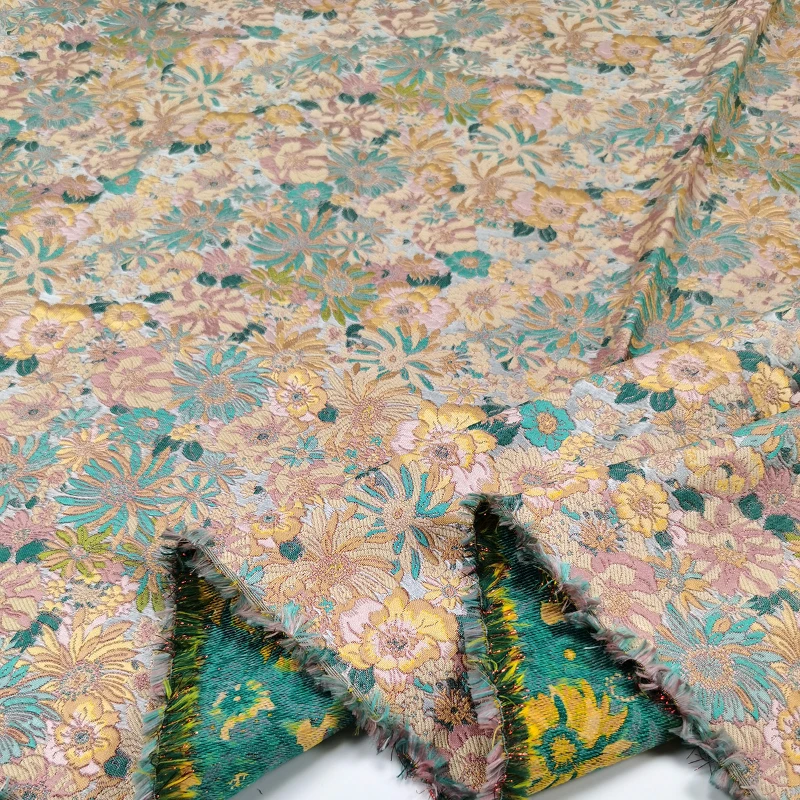 

Жаккардовая парчовая ветровка, ткань для шитья, осенне-зимнее пальто, костюм, одежда, полиэстер, модная ткань