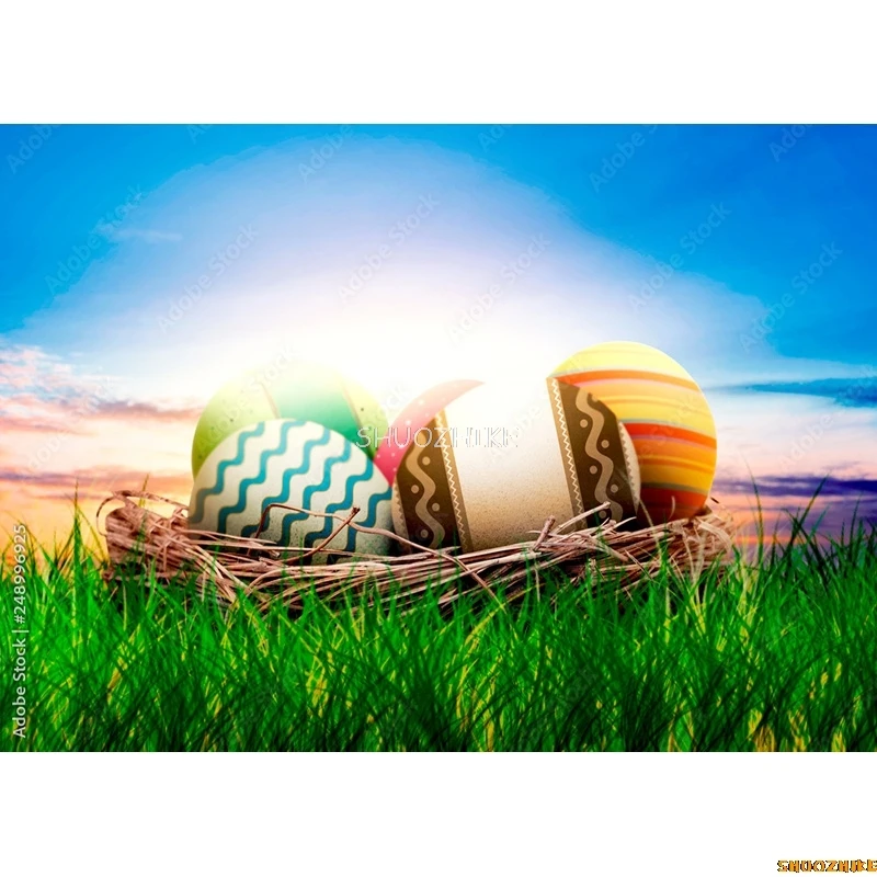 SHUOZHIKE Easter Eggs Photography Backdrops Photo Studio Props Spring Flowers Child Baby Portrait Photo BackdropsFHJ-04