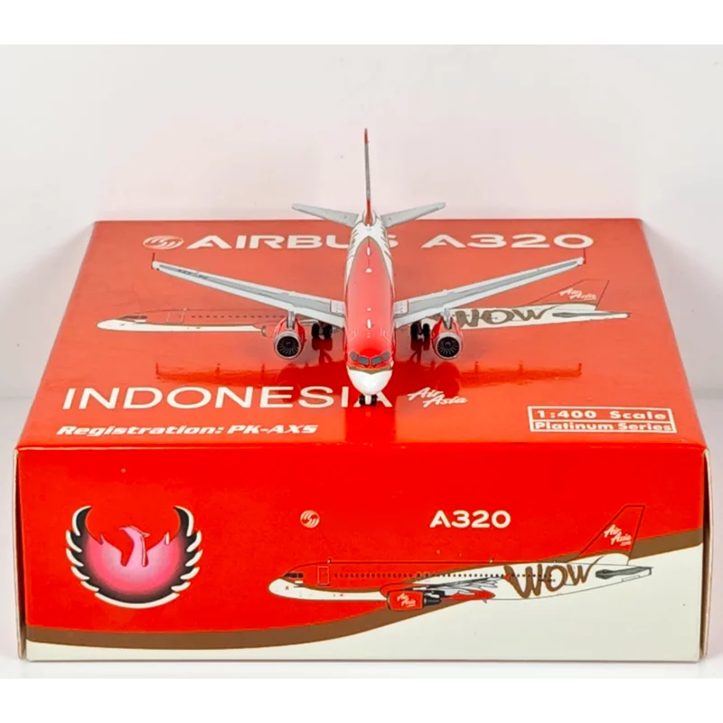 فينيكس 1:400 مقياس AirAsia A320 PK-AXS دييكاست سبيكة نموذج طائرة تحصيل زخرفة الزخرفية