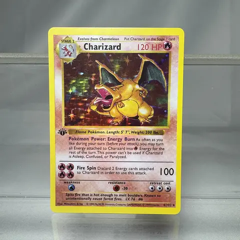 PKM Cards 1st Edition Charizard Blastoise Dragonite 1996 Base Set Single Foil Cards Game Collection Cards PTCG Proxy Cards