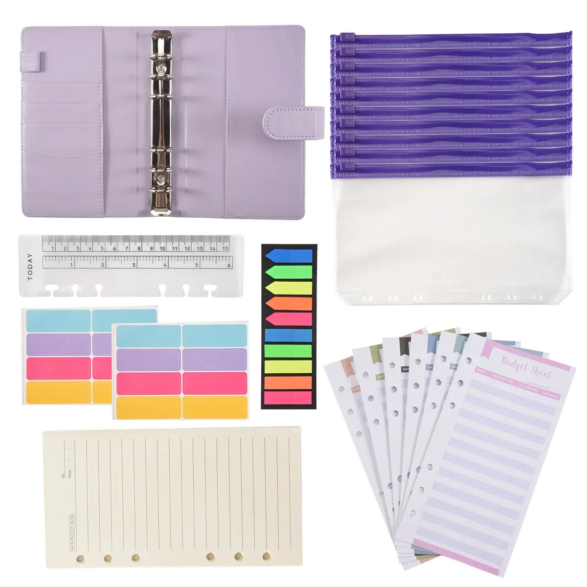 HOT A6 Budget Binder,A6 Money Organizer for Cash, Budget Binder with Cash Envelopes, Budget Envelopes Organizer for Money B 【SPE