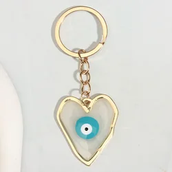Punk Enamel Keychain Eye Key Ring Heart Key Chains Souvenir Gifts For Women Men Handbag Accessorie Cay Keys DIY Simple Jewelry