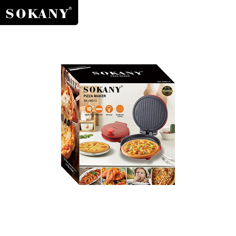110V 또는 220V 전기 피자 메이커, 양면 가열 전기 철판, 팬케이크 메이커, 1000W