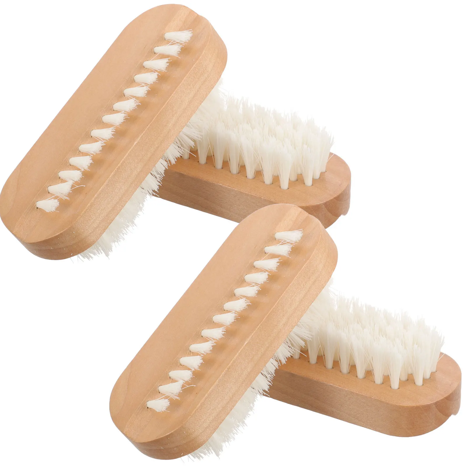 4-teilige Nagelbürste aus Holz, natürliche Borsten, leicht zu reinigende Nagellücken, langlebig, tragbar, multifunktionale Nagelbürste aus Holz