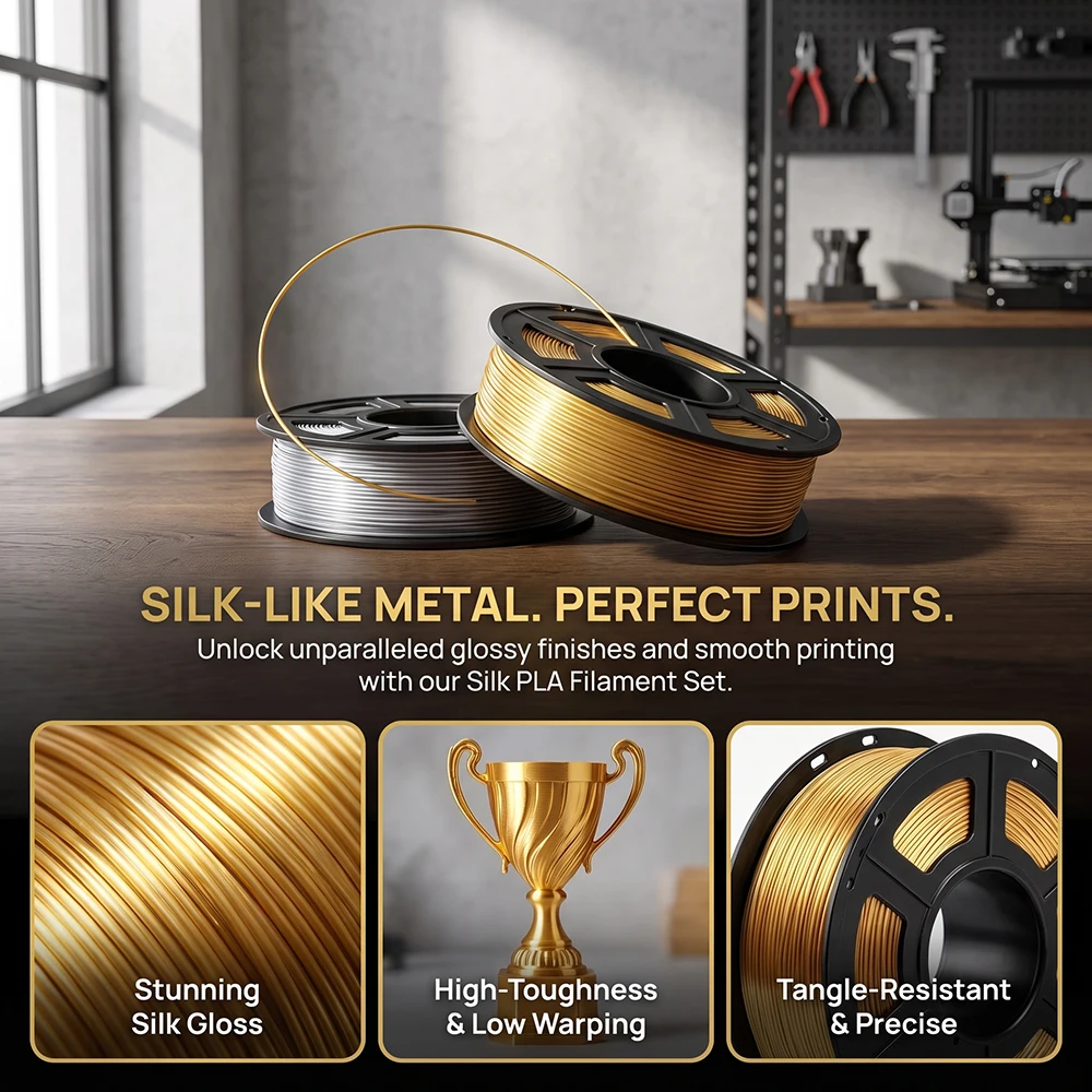 Filamento PLA Seda Prata e Sed - 3D Printing Nylon Filament avaliação e preço