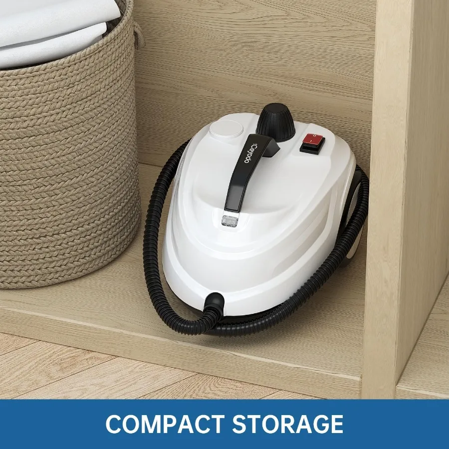 Pembersih Uap Bertenaga Tinggi dengan Wadah Besar dan 34 Aksesoris, Pel Uap dengan Kabel Daya Ekstra Panjang 16,4 Kaki untuk Kebersihan Rumah