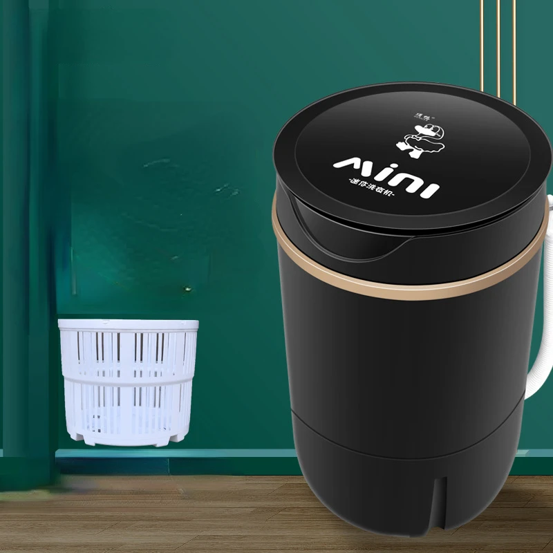 Household Blue Light Cleaning Washing Machine Semi-automatic Knob Timing Mini Laundry Washer Water Washing Capacity 4.5KG