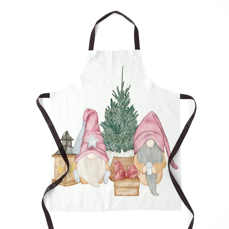 Aesthetics Women's Kitchen Apron Children's Waterproof Waitress Work Apron Original Oil Resistant Christmas Style Fashion Apron