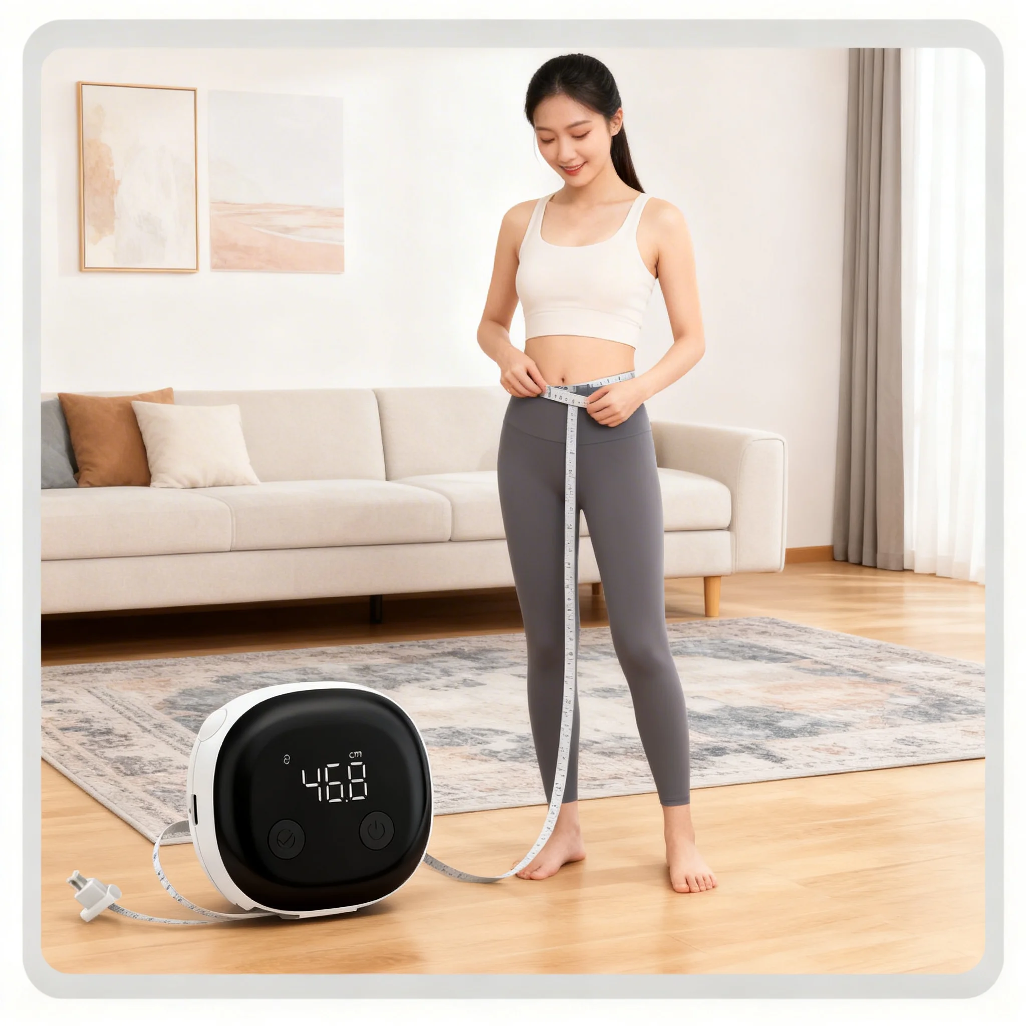 1/2PCS Smart Bluetooth Body Tape Measure Auto Retract Digital Caliper Tracks Waist Hip Chest With Phone App Sync Tool