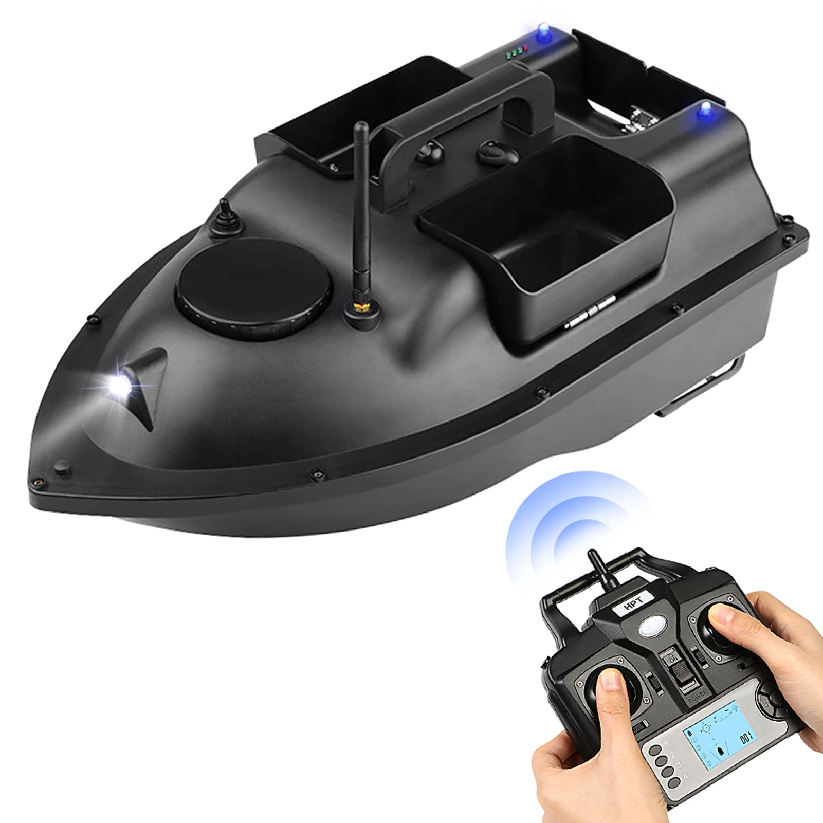 5200mAh/12000mAh GPS Fishing Bait Boat with 3 Bait Containers Wireless Bait Boat with Automatic Return Function