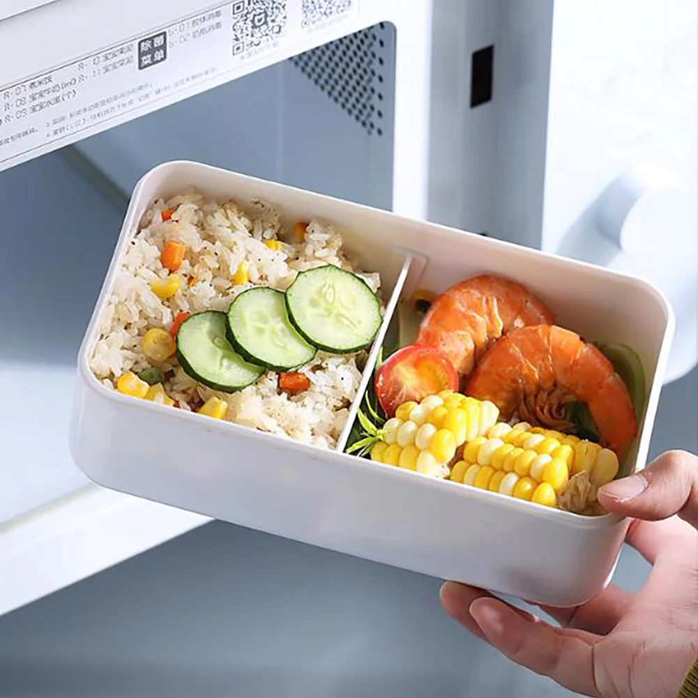 Lunch Box 2-Layer Stackable Leakproof Bento Box With Fork Spoon 1200ml Large Capacity Lunch Container Microwave Safe